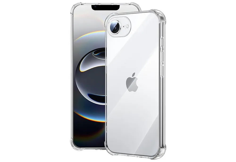 CoolGadget Handyhülle Anti Shock Rugged Case für iPhone 17e / iPhone 16e 6,1 Zoll, Slim Cover Kantenschutz Schutzhülle für iPhone 16e Hülle Transparent