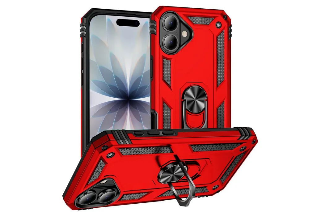 CoolGadget Handyhülle Armor Shield Case für Apple iPhone 17 6,3 Zoll, Outdoor Cover mit Magnet Ringhalterung Handy Hülle für iPhone 17