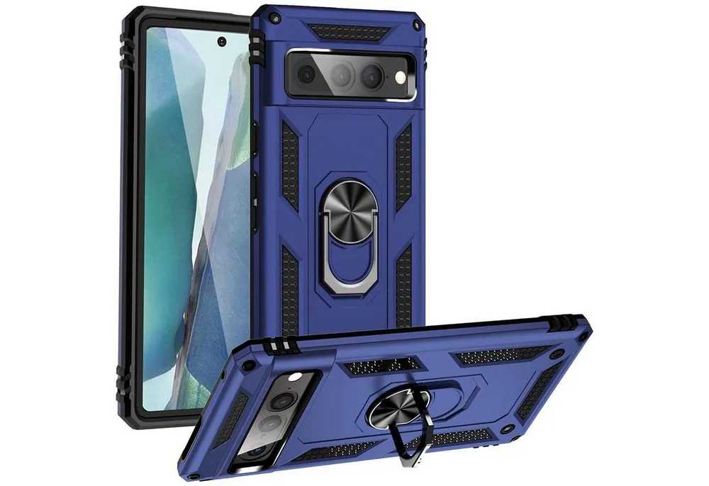 CoolGadget Handyhülle Armor Shield Case für Google Pixel 7 Pro 6,7 Zoll, Outdoor Cover Magnet Ringhalterung Handy Hülle für Pixel 7 Pro
