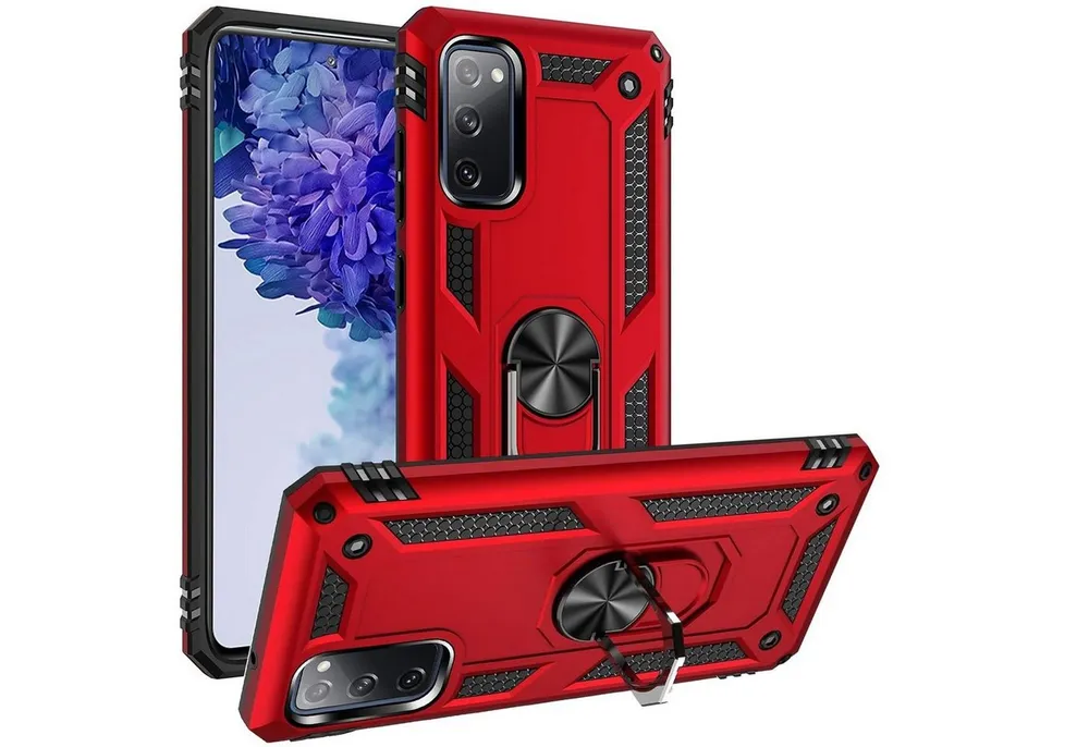 CoolGadget Handyhülle Armor Shield Case für Samsung Galaxy S20 FE 6,5 Zoll, Outdoor Cover mit Magnet Ringhalterung Handy Hülle für Samsung S20 FE