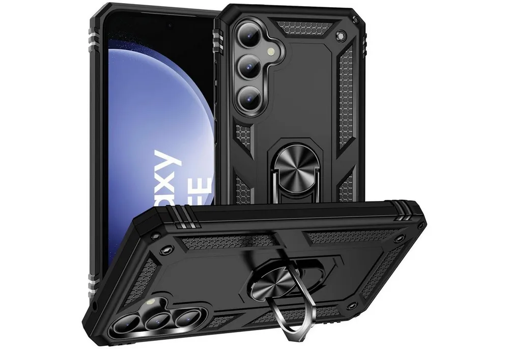 CoolGadget Handyhülle Armor Shield Case für Samsung Galaxy S23 FE 6,1 Zoll, Outdoor Cover Magnet Ringhalterung Handy Hülle für Samsung S23 FE 5G
