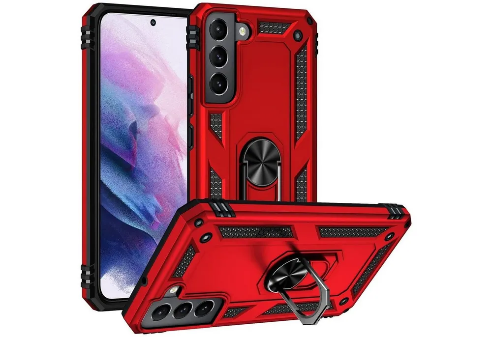 CoolGadget Handyhülle Armor Shield Case für Samsung Galaxy S22 6,1 Zoll, Outdoor Cover mit Magnet Ringhalterung Handy Hülle für Samsung S22