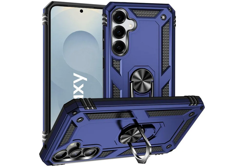 CoolGadget Handyhülle Armor Shield Case für Samsung Galaxy S25 6,2 Zoll, Outdoor Cover mit Magnet Ringhalterung Handy Hülle für Samsung S25