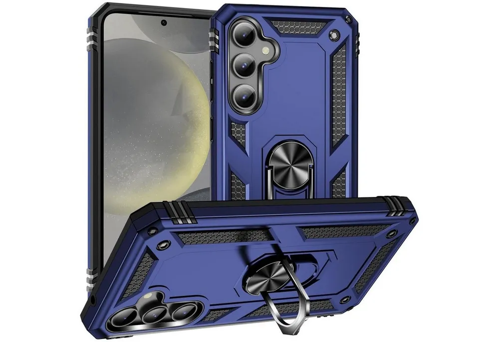 CoolGadget Handyhülle Armor Shield Case für Samsung Galaxy S24 6,1 Zoll, Outdoor Cover mit Magnet Ringhalterung Handy Hülle für Samsung S24 5G