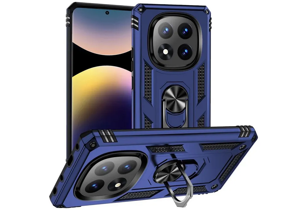 CoolGadget Handyhülle Armor Shield Case für Xiaomi Redmi Note 14 Pro 5G 6,67 Zoll, Outdoor Cover mit Magnet Ringhalterung Hülle für Redmi Note 14 Pro 5G