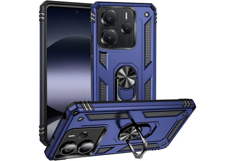 CoolGadget Handyhülle Armor Shield Case für Xiaomi Redmi Note 14 5G 6,67 Zoll, Outdoor Cover mit Magnet Ringhalterung Hülle für Redmi Note 14 5G