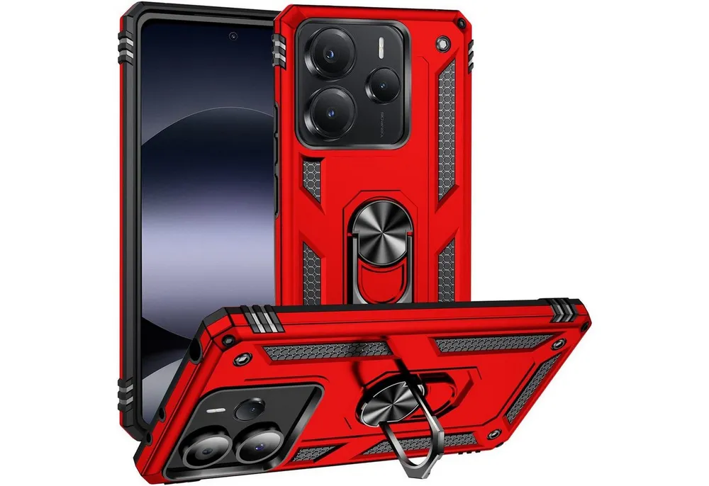 CoolGadget Handyhülle Armor Shield Case für Xiaomi Redmi Note 14 5G 6,67 Zoll, Outdoor Cover mit Magnet Ringhalterung Hülle für Redmi Note 14 5G