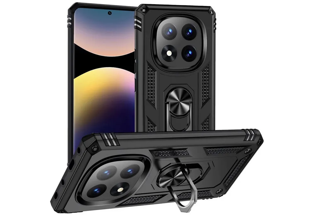 CoolGadget Handyhülle Armor Shield Case für Xiaomi Redmi Note 14 Pro 5G 6,67 Zoll, Outdoor Cover mit Magnet Ringhalterung Hülle für Redmi Note 14 Pro 5G