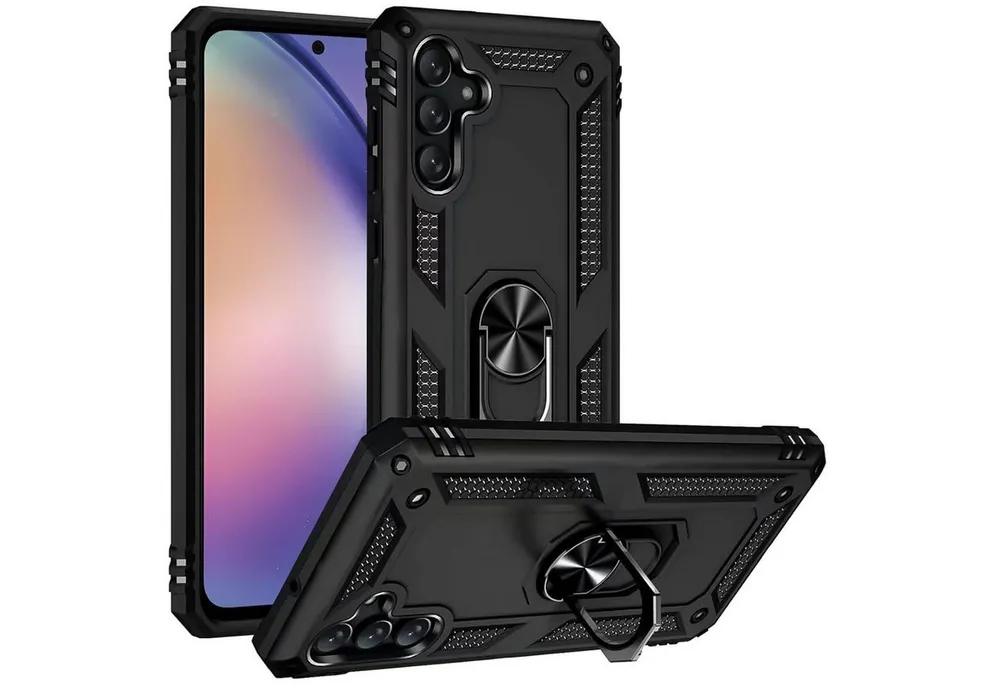 CoolGadget Handyhülle Armor Shield Case für Samsung Galaxy A34 5G 6,5 Zoll, Outdoor Cover mit Magnet Ringhalterung Handy Hülle für Samsung A34 5G
