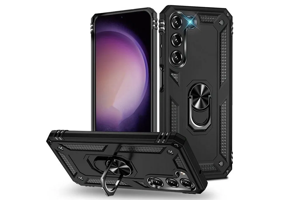 CoolGadget Handyhülle Armor Shield Case für Samsung Galaxy S23 6,1 Zoll, Outdoor Cover mit Magnet Ringhalterung Handy Hülle für Samsung S23 5G