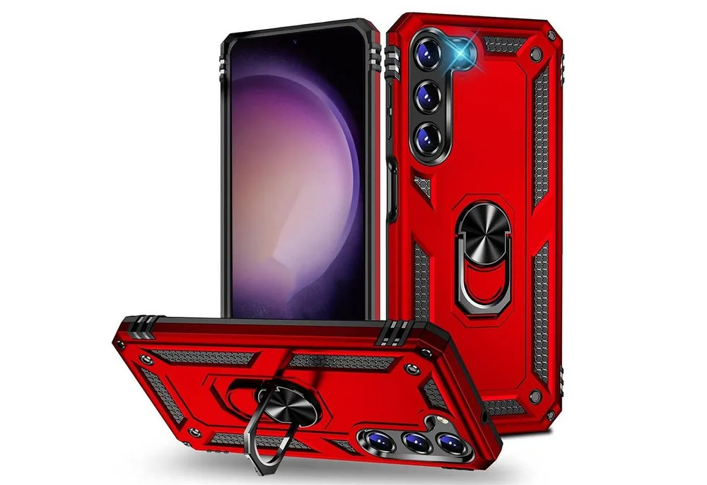 CoolGadget Handyhülle Armor Shield Case für Samsung Galaxy S23 6,1 Zoll, Outdoor Cover mit Magnet Ringhalterung Handy Hülle für Samsung S23 5G