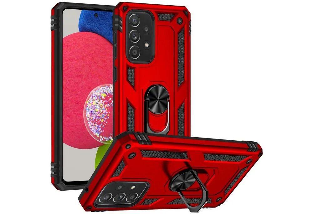 CoolGadget Handyhülle Armor Shield Case für Samsung Galaxy A52 4G/5G, A52s 5G 6,5 Zoll, Outdoor Cover Ringhalterung Handy Hülle für Samsung A52, A52s 5G