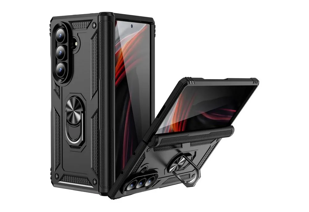CoolGadget Handyhülle Armor Shield Case für Samsung Galaxy Z Fold 7 8 Zoll, Outdoor Cover Magnet Ringhalterung Handy Hülle für Galaxy Z Fold 7 5G