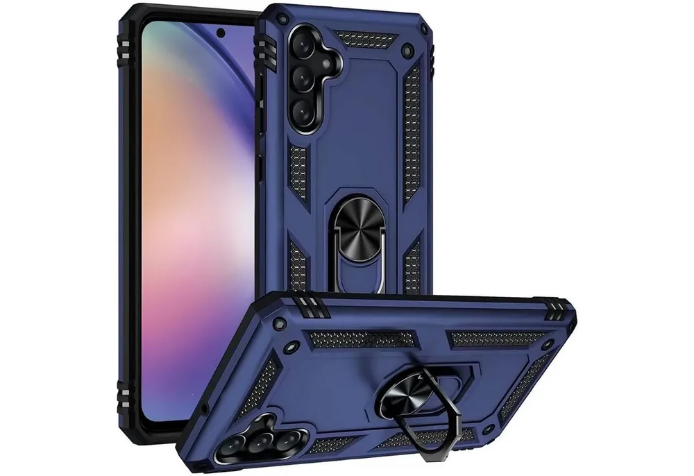 CoolGadget Handyhülle Armor Shield Case für Samsung Galaxy A34 5G 6,5 Zoll, Outdoor Cover mit Magnet Ringhalterung Handy Hülle für Samsung A34 5G