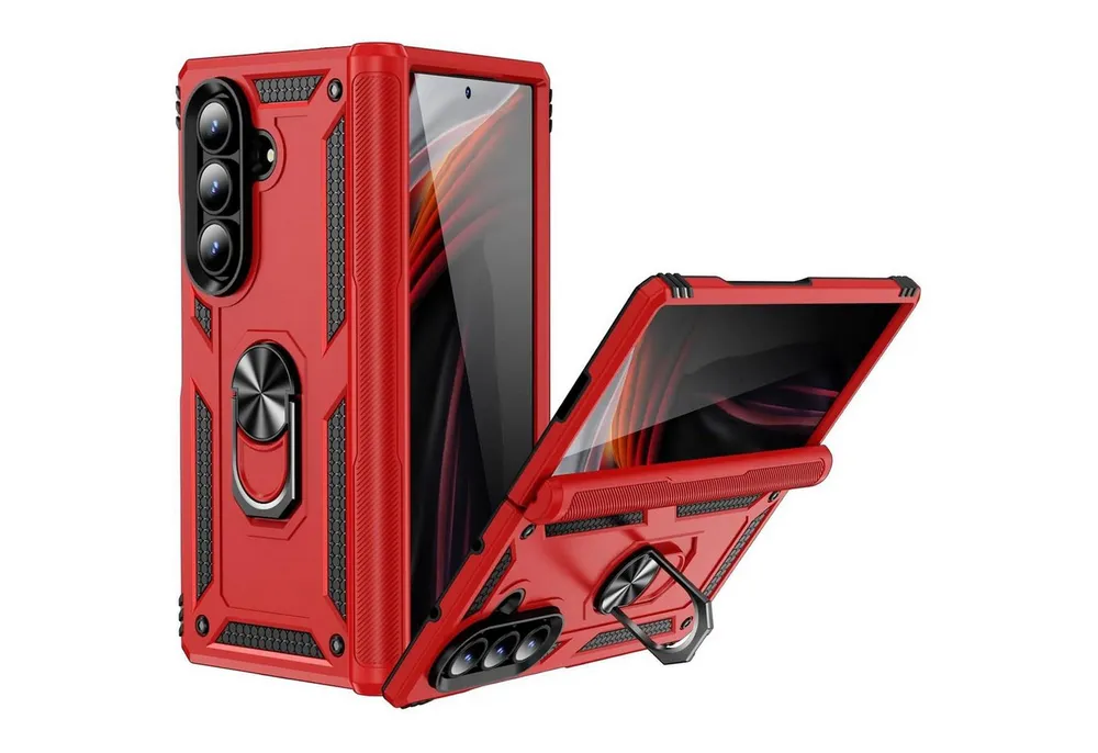 CoolGadget Handyhülle Armor Shield Case für Samsung Galaxy Z Fold 7 8 Zoll, Outdoor Cover Magnet Ringhalterung Handy Hülle für Galaxy Z Fold 7 5G