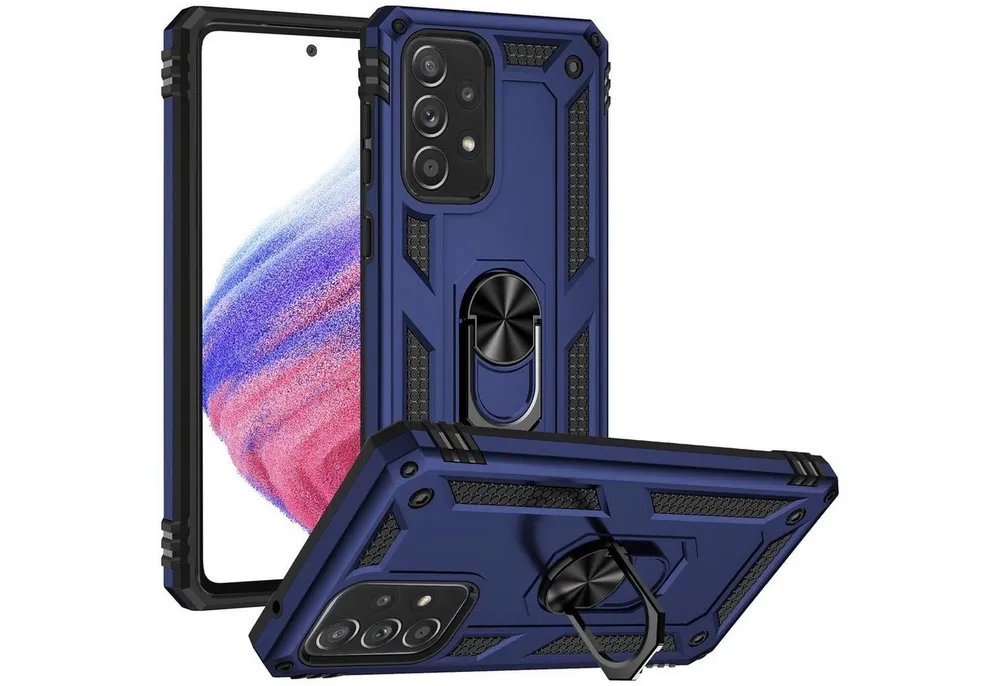 CoolGadget Handyhülle Armor Shield Case für Samsung Galaxy A53 5G 6,5 Zoll, Outdoor Cover mit Magnet Ringhalterung Handy Hülle für Samsung A53 5G