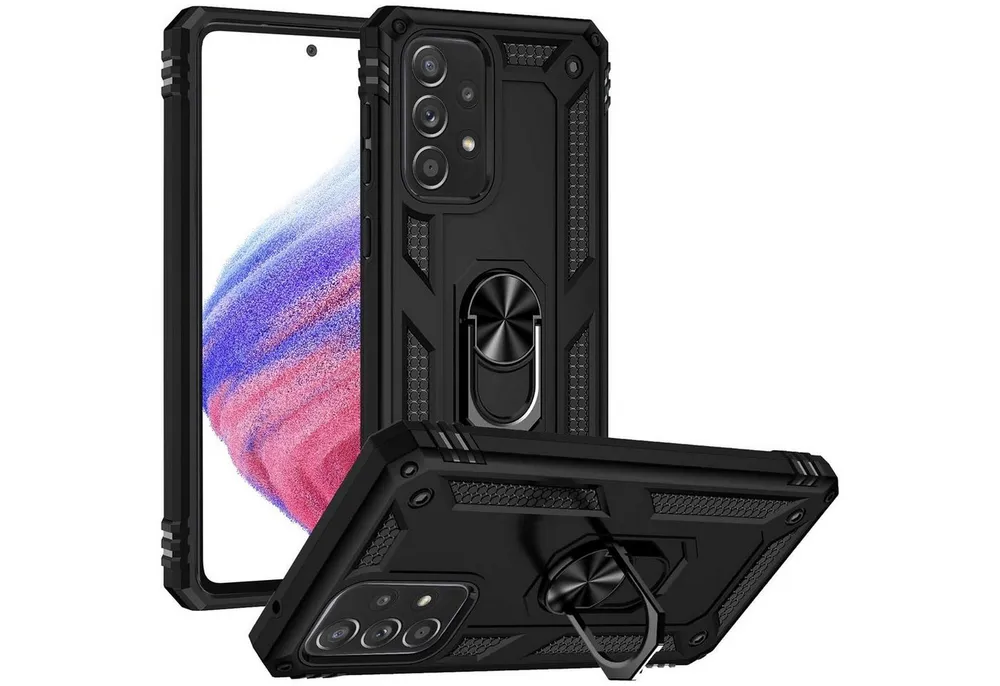 CoolGadget Handyhülle Armor Shield Case für Samsung Galaxy A53 5G 6,5 Zoll, Outdoor Cover mit Magnet Ringhalterung Handy Hülle für Samsung A53 5G