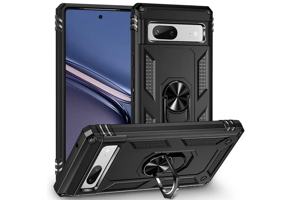 CoolGadget Handyhülle Armor Shield Case für Google Pixel 7a 6,1 Zoll, Outdoor Cover Magnet Ringhalterung Handy Hülle für Pixel 7a