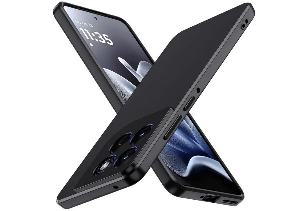 CoolGadget Handyhülle Black Series Handy Hülle für Motorola Edge 70 6,67 Zoll, Edle Silikon Schlicht Robust Schutzhülle für Motorola Edge 70 Hülle