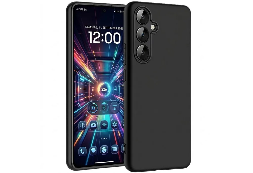 CoolGadget Handyhülle Black Series Handy Hülle für Samsung Galaxy S26 6,3 Zoll, Edle Silikon Schlicht Robust Schutzhülle für Samsung Galaxy S26 Hülle