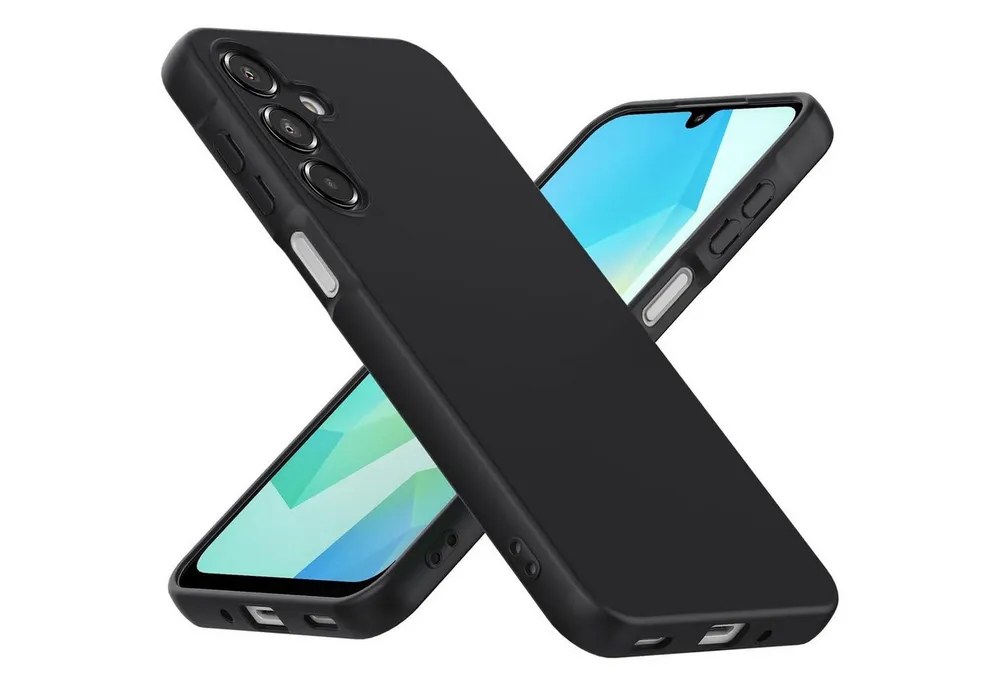 CoolGadget Handyhülle Black Series Handy Hülle für Samsung Galaxy A16 5G 6,7 Zoll, Edle Silikon Schlicht Robust Schutzhülle für Samsung A16 5G 5G Hülle