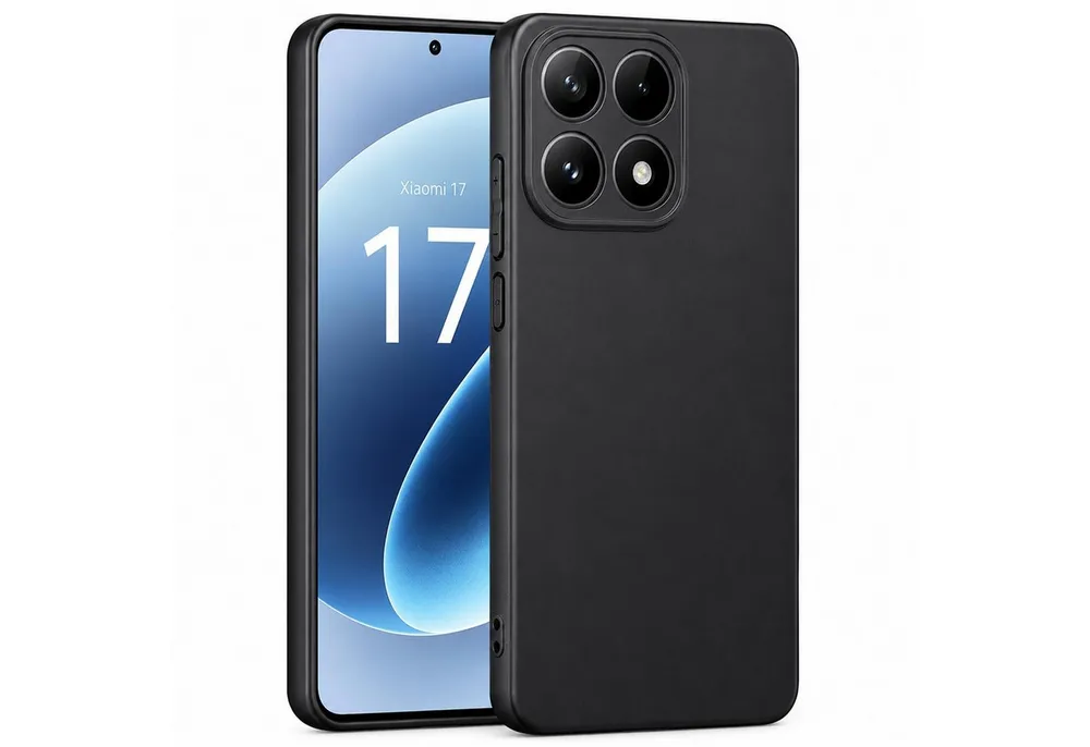 CoolGadget Handyhülle Black Series Handy Hülle für Xiaomi 17 6,3 Zoll, Edle Silikon Schlicht Robust Schutzhülle für Xiaomi 17 Hülle