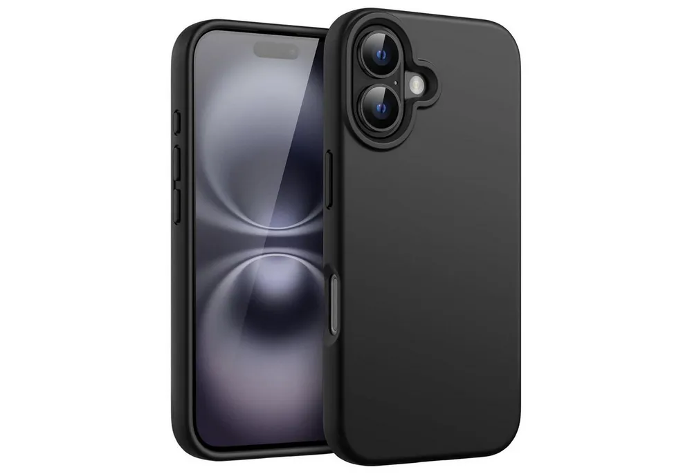 CoolGadget Handyhülle Black Series Handy Hülle für Apple iPhone 17 6,3 Zoll, Edle Silikon Schlicht Robust Schutzhülle für iPhone 17 Hülle