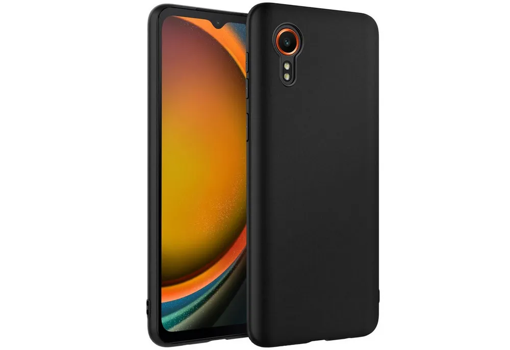 CoolGadget Handyhülle Black Series Handy Hülle für Samsung Galaxy XCover 7 6,6 Zoll, Edle Silikon Schlicht Robust Schutzhülle für Samsung XCover 7 Hülle