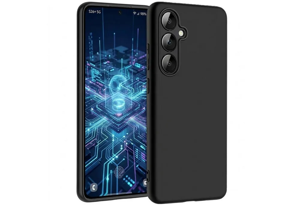 CoolGadget Handyhülle Black Series Handy Hülle für Samsung Galaxy S26+ 6,7 Zoll, Edle Silikon Schlicht Robust Schutzhülle für Samsung S26 Plus Hülle