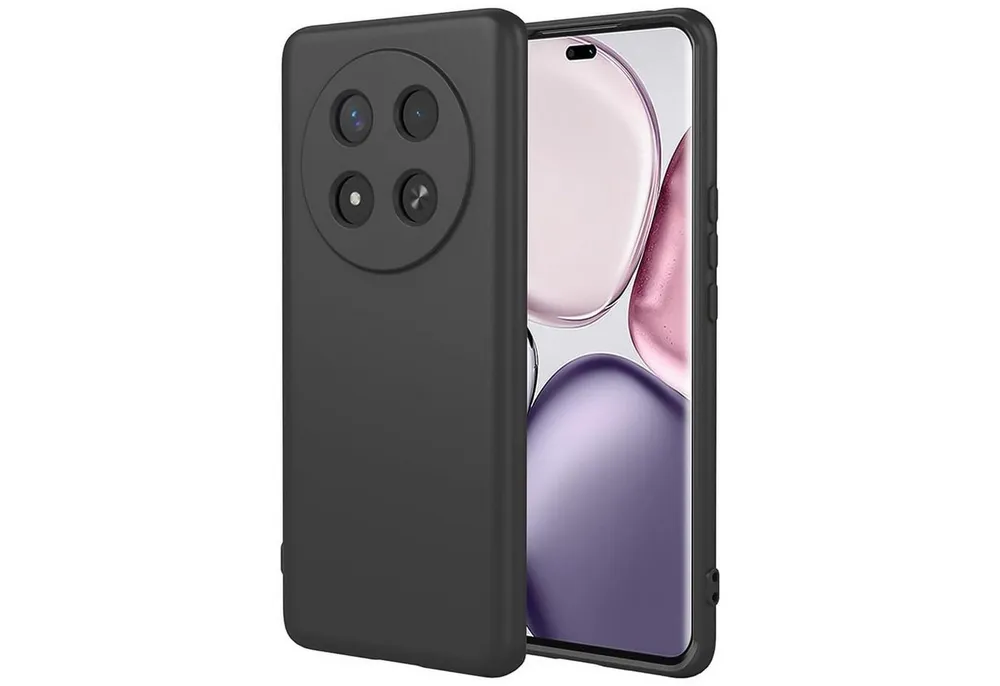 CoolGadget Handyhülle Black Series Handy Hülle für Honor Magic 7 Lite 6,67 Zoll, Edle Silikon Schlicht Robust Schutzhülle für Honor Magic7 Lite Hülle