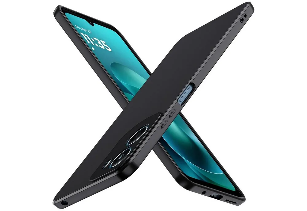 CoolGadget Handyhülle Black Series Handy Hülle für Motorola Moto G06 / G06 Power 6,88 Zoll, Edle Silikon Schlicht Schutzhülle für Motorola G06 / G06 Power Hülle