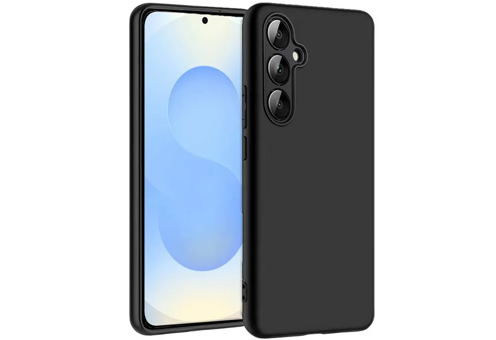 CoolGadget Handyhülle Black Series Handy Hülle für Samsung Galaxy S25 FE 6,7 Zoll, Edle Silikon Schlicht Robust Schutzhülle für Samsung S25 FE Hülle