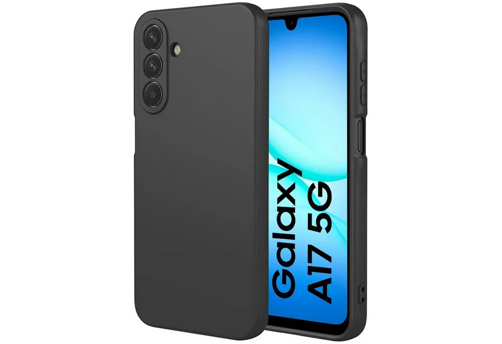 CoolGadget Handyhülle Black Series Handy Hülle für Samsung Galaxy A17 5G 6,7 Zoll, Edle Silikon Schlicht Robust Schutzhülle für Samsung A17 5G Hülle