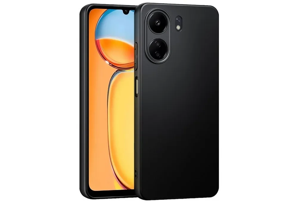 CoolGadget Handyhülle Black Series Handy Hülle für Xiaomi Redmi 13C 6,74 Zoll, Edle Silikon Schlicht Robust Schutzhülle für Redmi 13C Hülle
