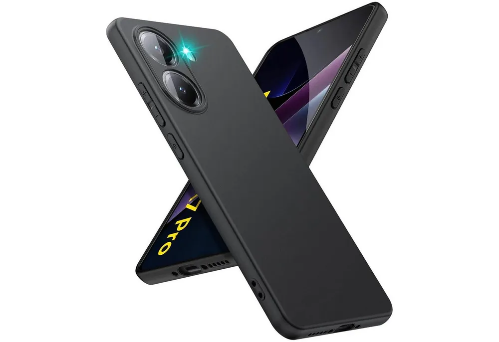 CoolGadget Handyhülle Black Series Handy Hülle für Xiaomi Poco X7 Pro 6,67 Zoll, Edle Silikon Schlicht Robust Schutzhülle für Xiaomi Poco X7 Pro Hülle