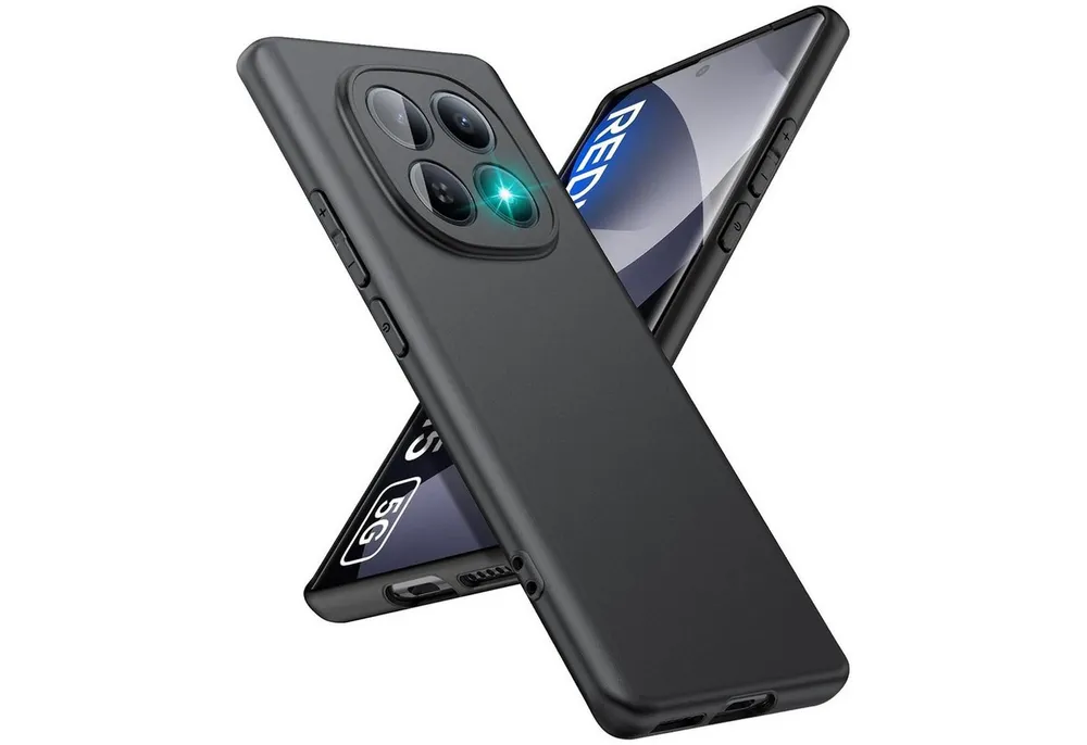 CoolGadget Handyhülle Black Series Handy Hülle für Xiaomi Redmi Note 15 5G 6,77 Zoll, Edle Silikon Schlicht Robust Schutzhülle für Redmi Note 15 Hülle