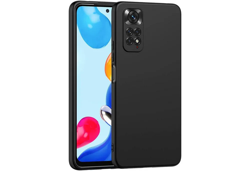 CoolGadget Handyhülle Black Series Handy Hülle für Xiaomi Redmi Note 11, Redmi Note 11S 6,43 Zoll, Edle Silikon Schlicht Schutzhülle für Redmi Note 11 / 11S Hülle