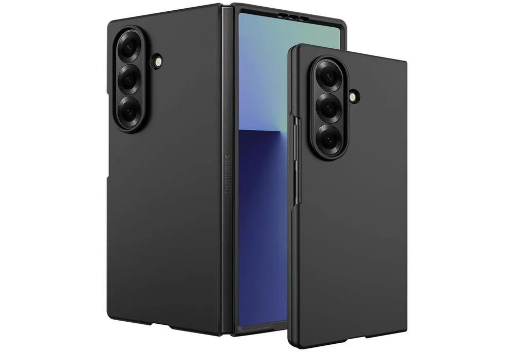 CoolGadget Handyhülle Black Series Handy Hülle für Samsung Galaxy Z Fold 7 8 Zoll, Edle Silikon Schlicht Robust Schutzhülle für Samsung Fold 7 5G Hülle