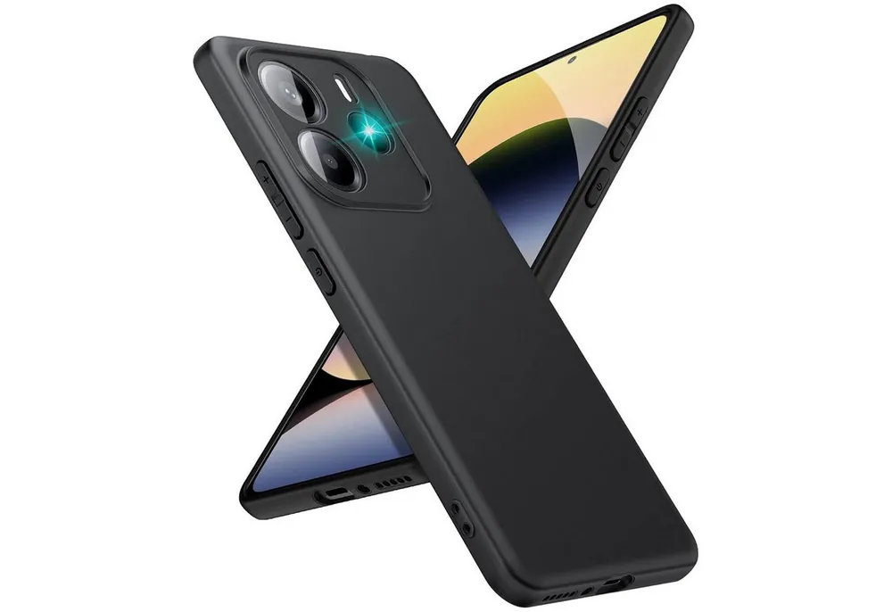 CoolGadget Handyhülle Black Series Handy Hülle für Xiaomi Redmi Note 14 5G 6,67 Zoll, Edle Silikon Schlicht Robust Schutzhülle für Redmi Note 14 5G Hülle