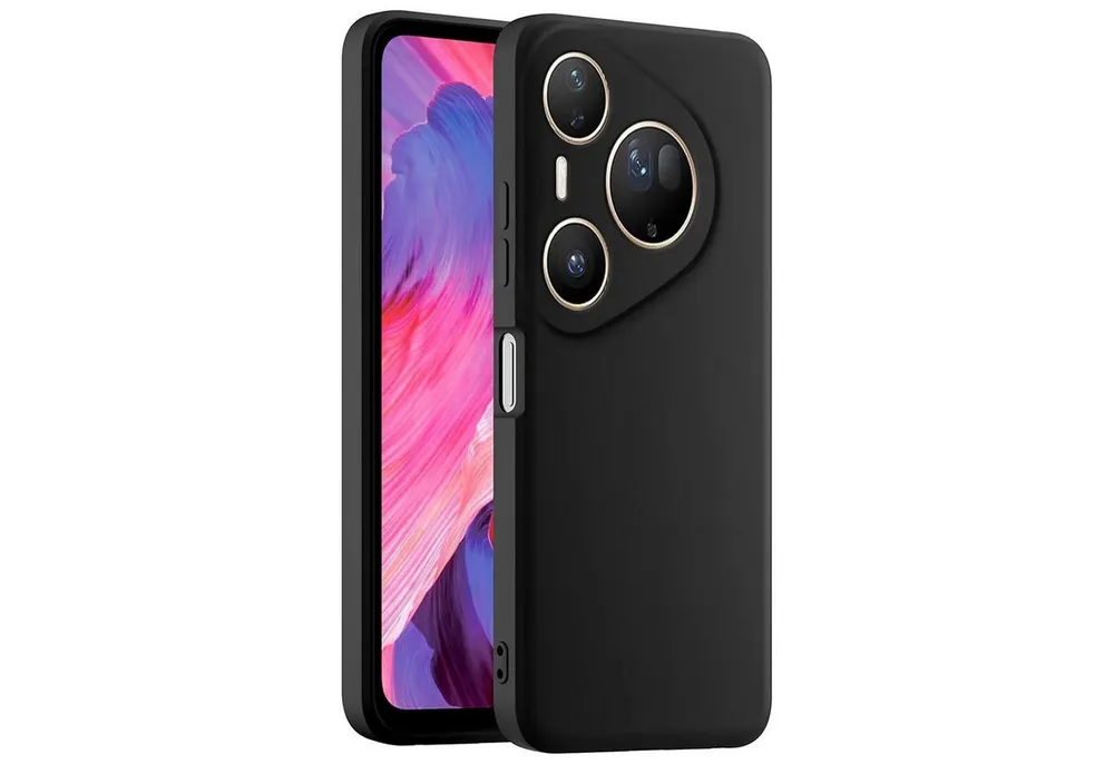 CoolGadget Handyhülle Black Series Handy Hülle für Huawei Pura 80 Pro 6,8 Zoll, Edle Silikon Schlicht Robust Schutzhülle für Huawei Pura 80 Pro Hülle