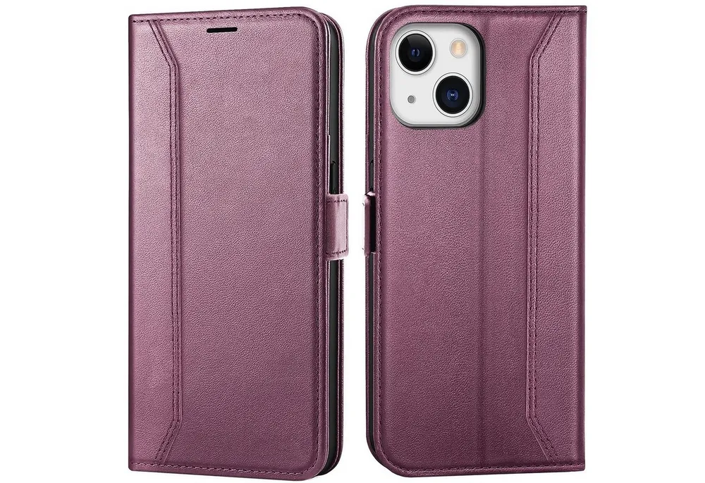 CoolGadget Handyhülle Book Case Elegance Tasche für Apple iPhone 13 6,1 Zoll, Hülle Magnet Klapphülle Flip Case für iPhone 13 Schutzhülle