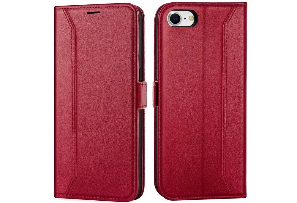 CoolGadget Handyhülle Book Case Elegance Tasche für iPhone SE 2020 2022 4,7 Zoll, Hülle Magnet Etui Klapphülle für iPhone SE, iPhone 7 / 8 Schutzhülle