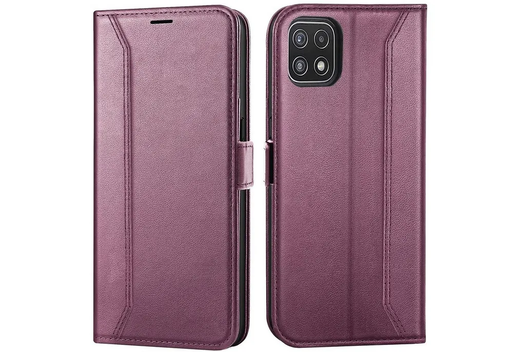 CoolGadget Handyhülle Book Case Elegance Tasche für Samsung Galaxy A22 5G 6,6 Zoll, Hülle Magnet Klapphülle Flip Case für Samsung A22 5G Schutzhülle