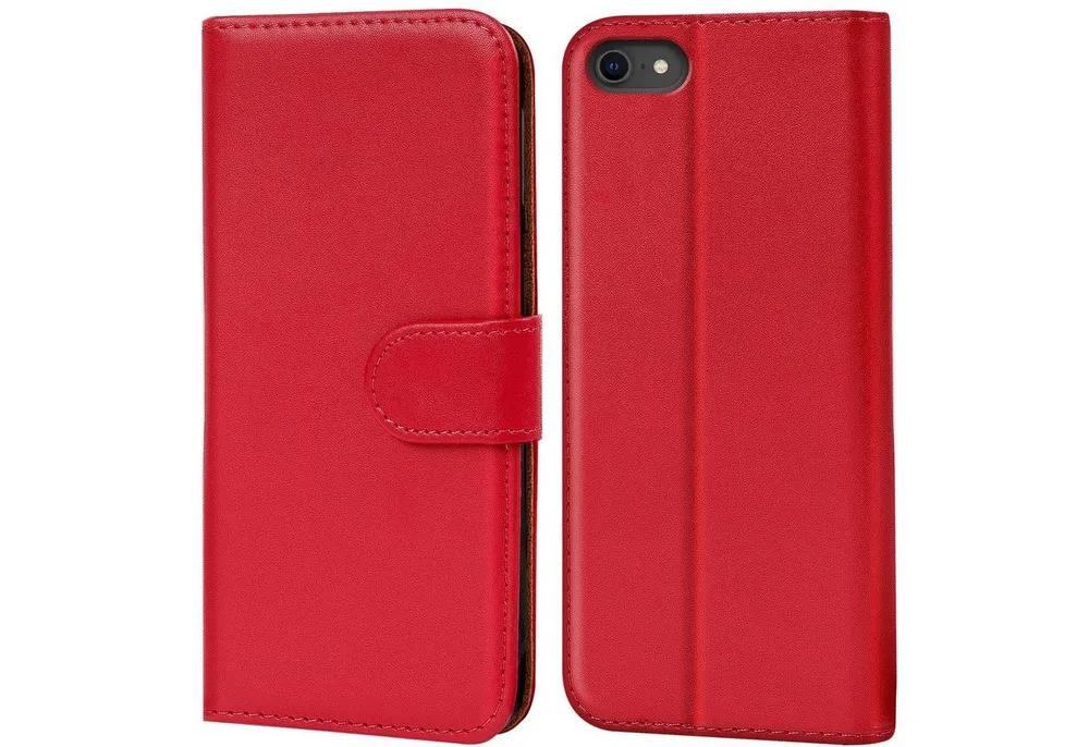 CoolGadget Handyhülle Book Case Handy Tasche für Apple iPhone SE 2022 / 2020 4,7 Zoll, Hülle Klapphülle Flip Cover für iPhone 3. Gen. Schutzhülle stoßfest