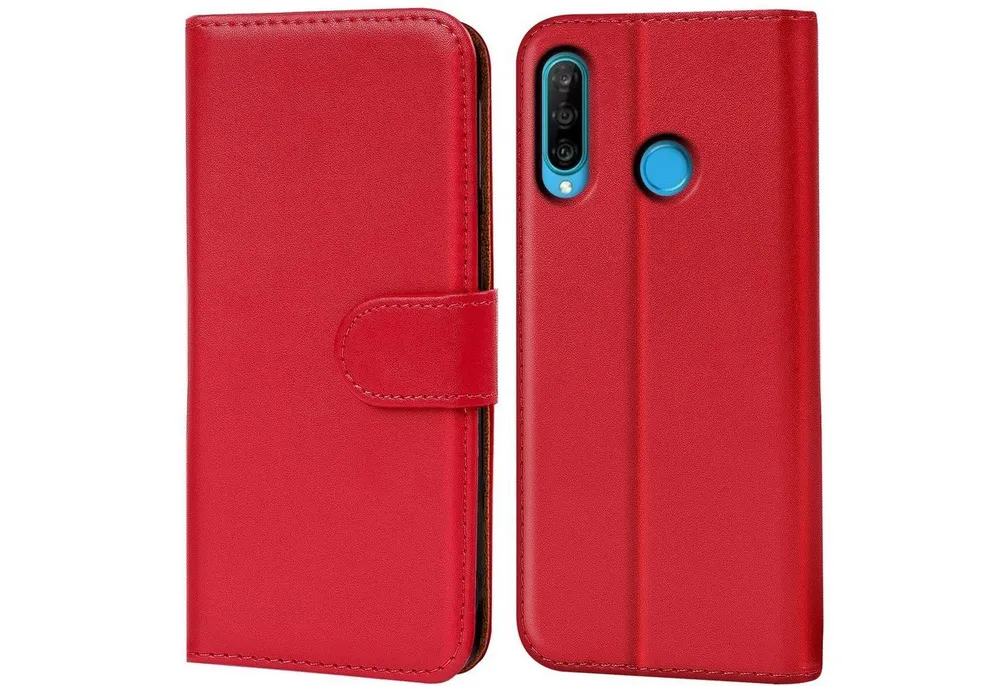 CoolGadget Handyhülle Book Case Handy Tasche für Huawei P30 Lite 6,2 Zoll, Hülle Klapphülle Flip Cover für P30 Lite Schutzhülle stoßfest