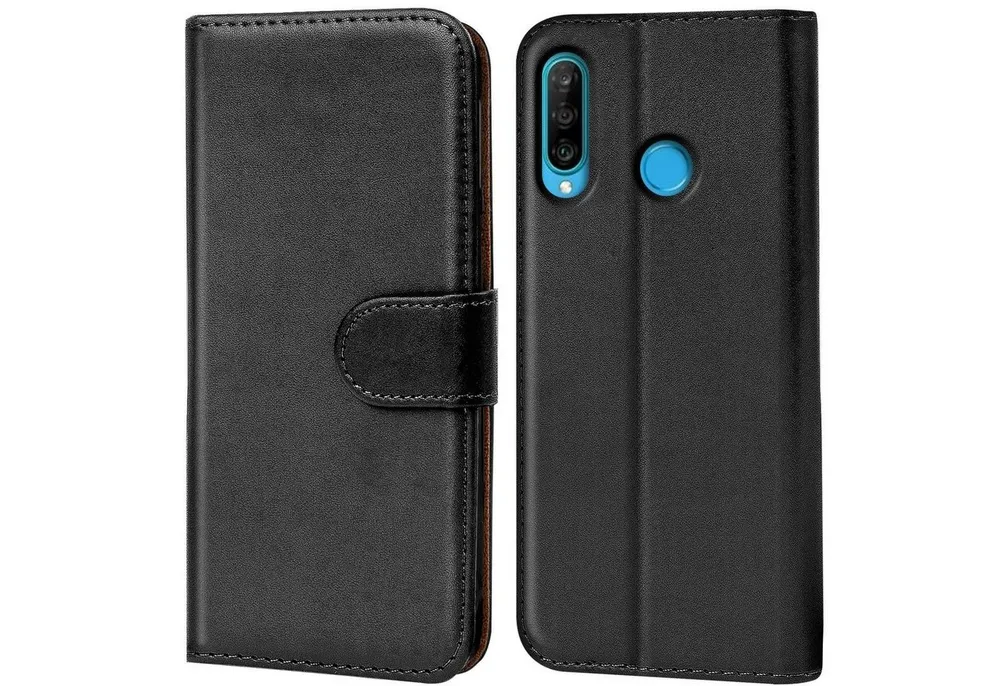 CoolGadget Handyhülle Book Case Handy Tasche für Huawei P30 Lite 6,2 Zoll, Hülle Klapphülle Flip Cover für P30 Lite Schutzhülle stoßfest