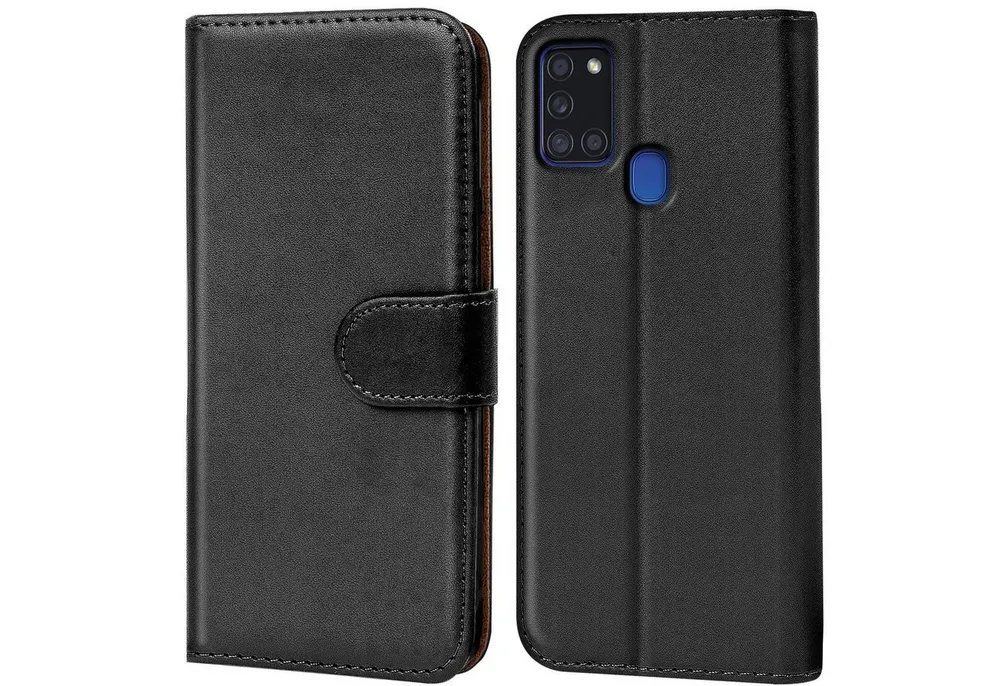 CoolGadget Handyhülle Book Case Handy Tasche für Samsung Galaxy A21s 6,5 Zoll, Hülle Klapphülle Flip Cover für Samsung A21s Schutzhülle stoßfest