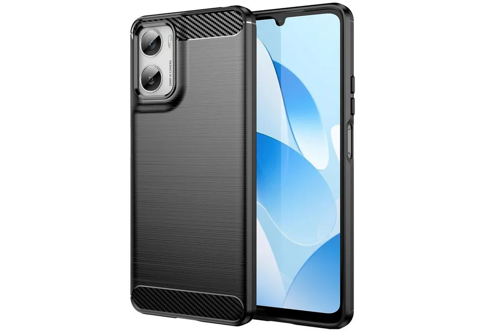 CoolGadget Handyhülle Carbon Handy Hülle für Motorola Moto G06 6,88 Zoll, robustes Case Schutzhülle für Motorola Moto G06 / G06 Power Hülle