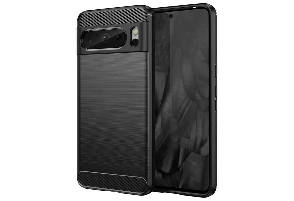 CoolGadget Handyhülle Carbon Handy Hülle für Google Pixel 8 Pro 6,7 Zoll, robuste Telefonhülle Case Schutzhülle für Pixel 8 Pro Hülle