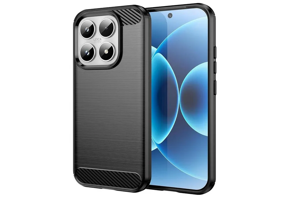 CoolGadget Handyhülle Carbon Handy Hülle für Xiaomi 17 6,3 Zoll, robuste Telefonhülle Case Schutzhülle für Xiaomi 17 Hülle